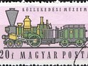 Hungary 1959 Train 20 F Multicolor Scott 1224. Hungria 1224. Uploaded by susofe